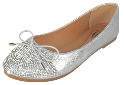 TOP Moda Bonnie-31 Ballet Flats — Silver