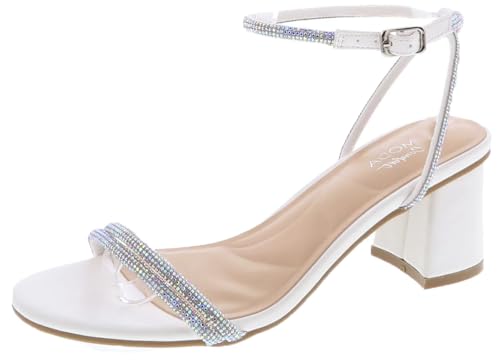 TOP Moda City-1 Heeled Sandals — White PU