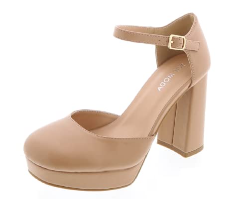 TOP Moda Closed Toe Platform Sandals — Camel