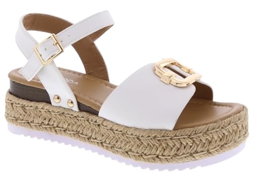 TOP Moda Emmi-6 Platform Sandals — White PU
