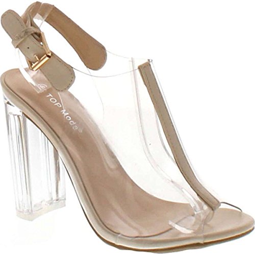 TOP Moda Fenton-1 Heeled Sandals — Beige