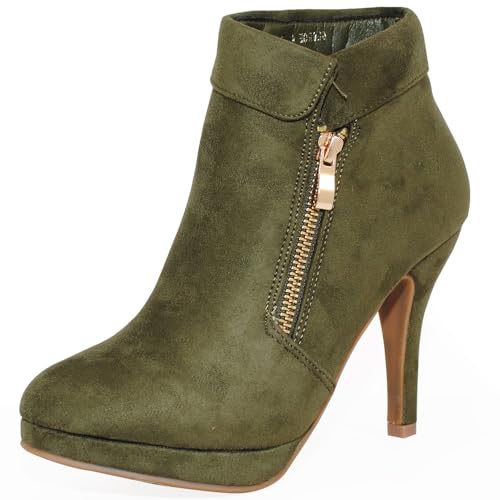 TOP Moda George-40 Boots — Olive