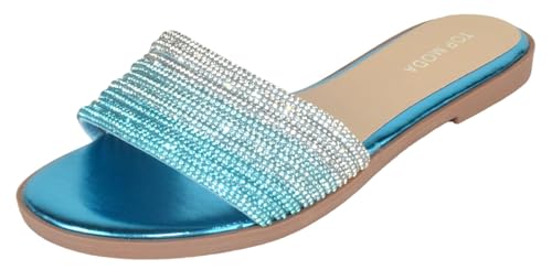 TOP Moda Grand-56 Flip-Flops — Blue Metallic