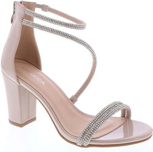 TOP Moda Hannah-27 Heeled Sandals — Nude Patent