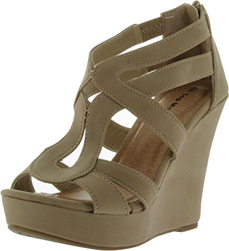 TOP Moda Lindy-03 Platform Sandals — Beige