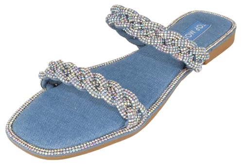 TOP Moda Liz-9 Flip-Flops — Denim Blue