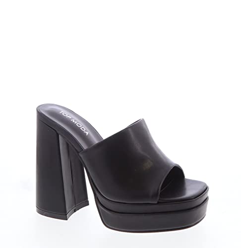 TOP Moda Lolloie-28 Platform Sandals — Black PU
