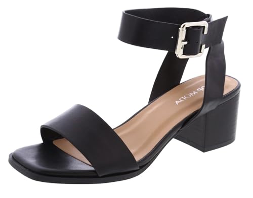 TOP Moda Low Heel Heeled Sandals — Black