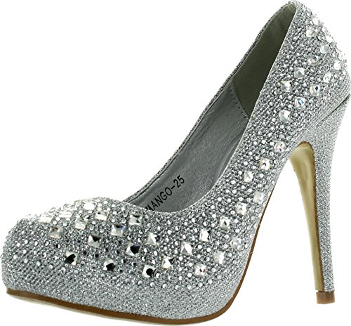 TOP Moda Mango-25 Pumps — Silver