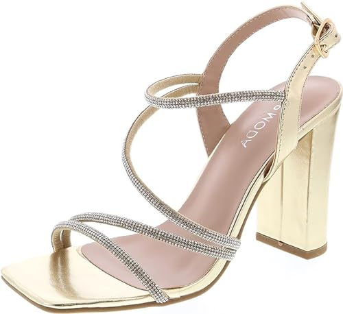 TOP Moda Niel-38 Heeled Sandals — Gold Metallic