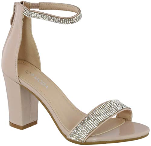 TOP Moda Over-the-Toe Heeled Sandals — Nude 4