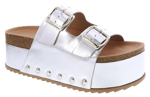 TOP Moda Sky-1 Slides — Silver Metallic