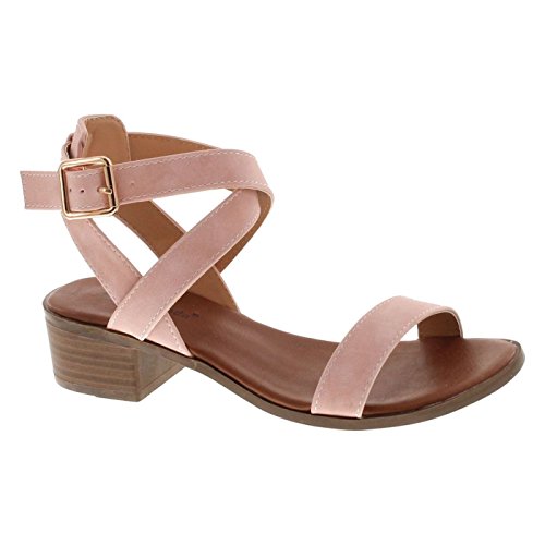 TOP Moda Vision-75 Heeled Sandals — Blush