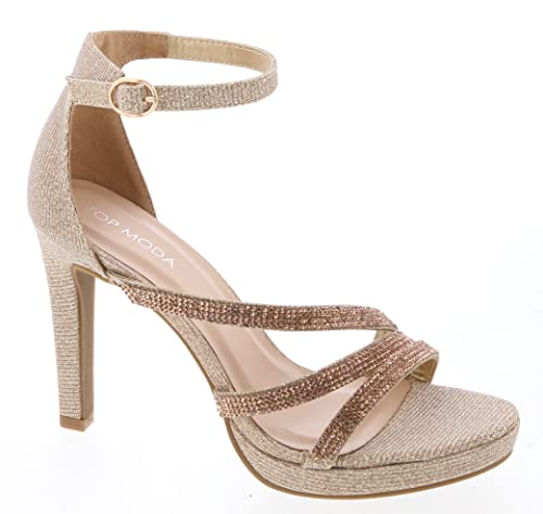 TOP Moda Yanira-66 Pumps — Rose Gold Glitter